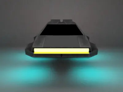 DMC Scifi Hover Car Low-poly 3D model