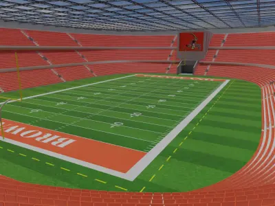 Cleveland Browns - American Football Stadium Low-poly 3D model