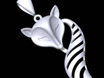 Baby Fox Pendant 3D print model