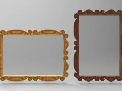 SWIRL - PICTURE or MIRROR FRAME 3D print model