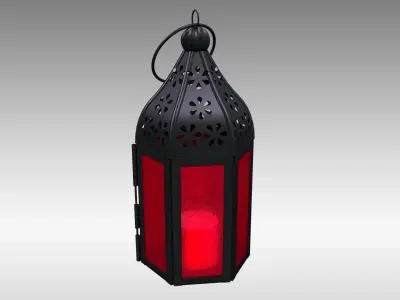 Moroccan Lantern 02 Low-poly 3D model