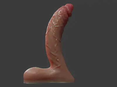 Silicone Penis Rigged Low-poly 3D model