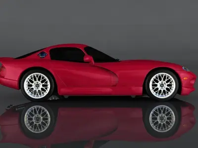 Dodge Viper GTS Low-poly 3D model