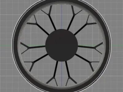 Sports car rim 3D print model