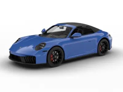 Porsche 911 Carrera GTS Cabrio 2025 3d model 3D model
