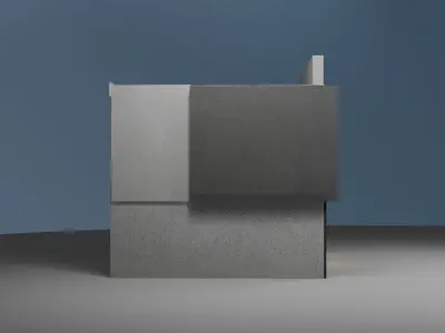 Modern House with modern interior Low-poly 3D model