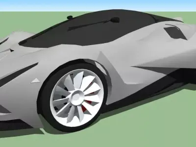 grey roadster Free 3D model