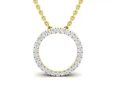 AV 637 Diamond Open Circle Pendant 3D print model