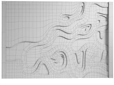 Decorativ panel wave 26 3D model