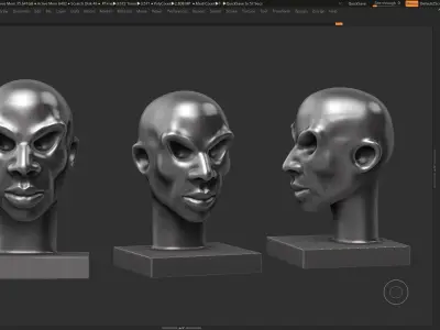 human head modern sculpture 3d print model 97 3D print model
