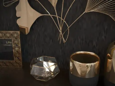 Wall golden decoration stuff 3D model