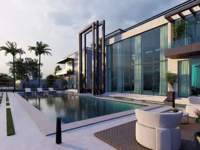 NEO Villa Exterior Design and Interior  3D model