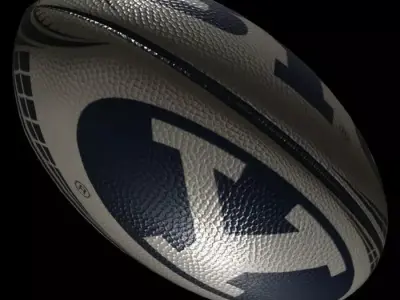 rugby ball 2 Low-poly 3D model