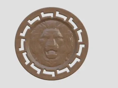 Lion Face Decor 3D print model