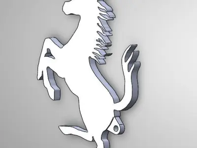 FERRARI Horse Key chain Free 3D print model