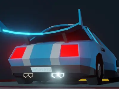 Race Car Low Poly Low-poly 3D model