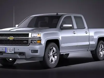 Chevrolet Silverado 1500 Double Cab 2015 VRAY 3D model
