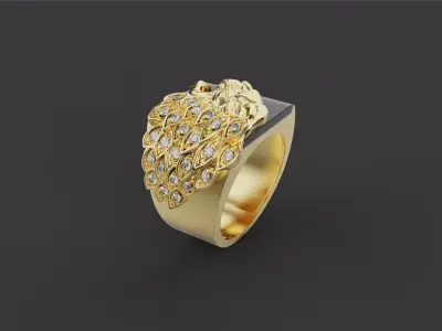 Lion Ring 30815 3D print model