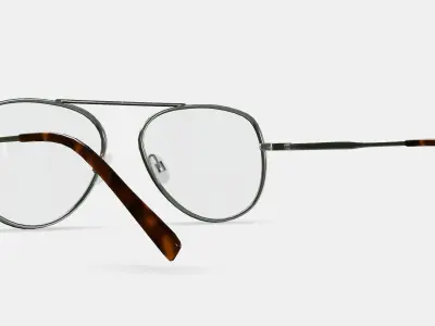 Belmar Eyeglasses in Polished Silver 3D model