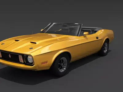 Mustang Convertible 1973 3D model