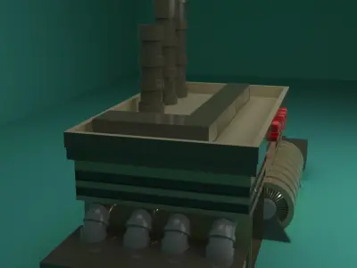 The Sewage Plant-Low Poly 3d model Low-poly 3D model