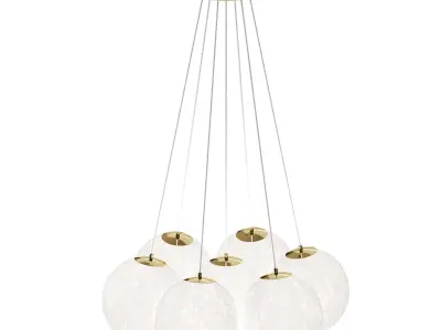 Glass Bubble Chandelier 3D model