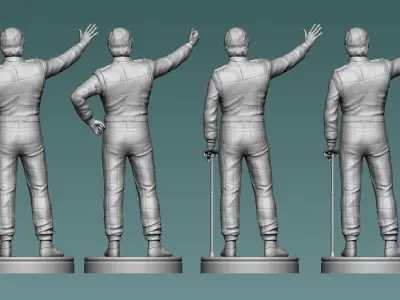 Alex Zanardi Car Racer 3D print model