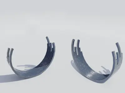 Big Sculptures 01 Unity Asset Low-poly 3D model