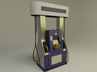 Gas Pump 2000s 3D model
