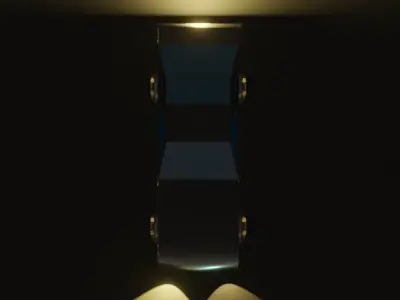 Black Car Model Low-poly 3D model