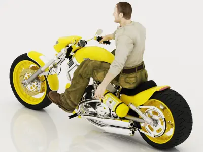 Chopper Biker 6 - 4K 3D model