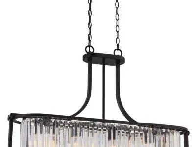 Bunton 4 - Light Kitchen Island Geometric Pendant 3D model