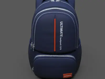 Backpack Generic sport human scifi fantasy fashion military  Low-poly 3D model