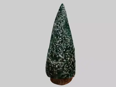 Mini Plastic Christmas Tree Decoration Low-poly 3D model