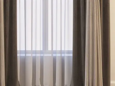 Set 26 Curtains 3D model