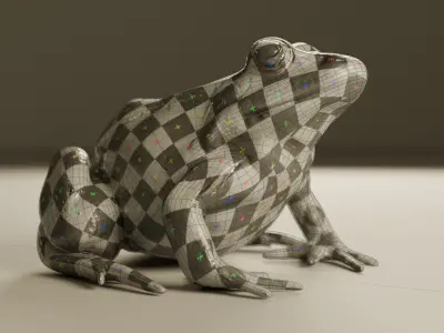 Realistic Frog 3D Model Game-Ready  PBR Textured Low-poly 3D model