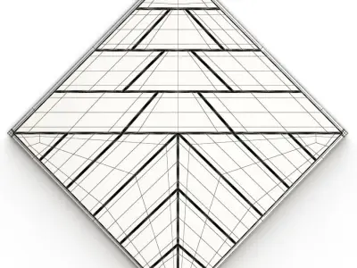 Geometric Ethnic Wall Decoration 2 3D model