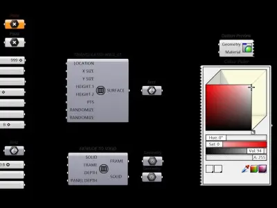 Triangulated Wall Random Pattern Offset Frame Parametric 3D model