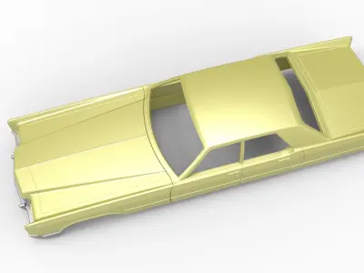 Vintage car Shell of Monster Truck Scale 1 to 25 3D print model