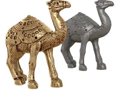 Egyptian figurine of a one-humped camel 2 3D model