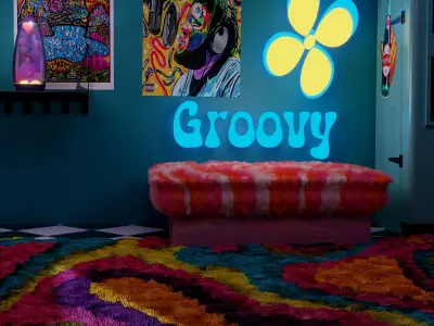 Groovy Shag Rug 3D model