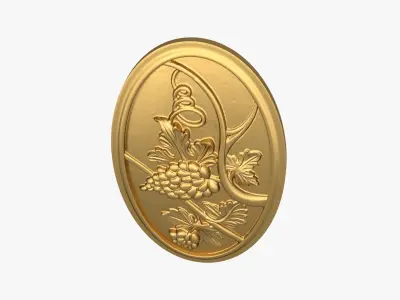Classic oval rosette 02  3D model