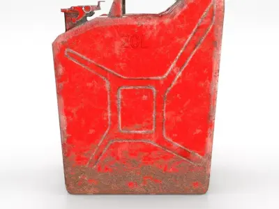 Jerry Can Low Poly Weathered 2 PBR Low-poly 3D model