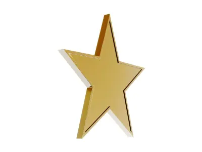 star gold Low-poly 3D model