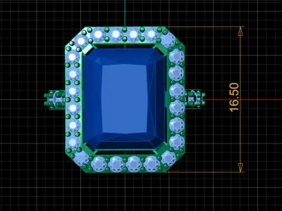 RUBY DIAMOND RING 3D PRINTABLE MODEL  3D print model