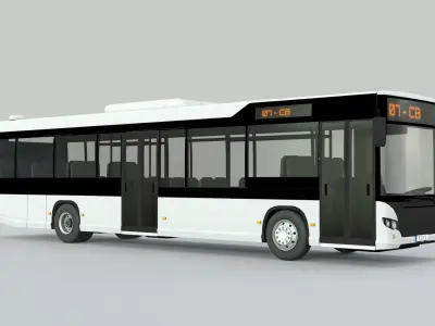 City Bus Low-poly 3D model