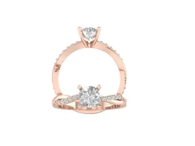 Twist diamond ring 3D print model