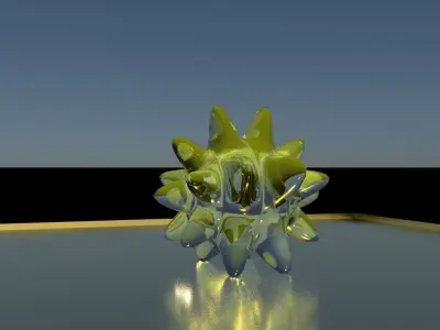 Glass decorative star Free 3D model
