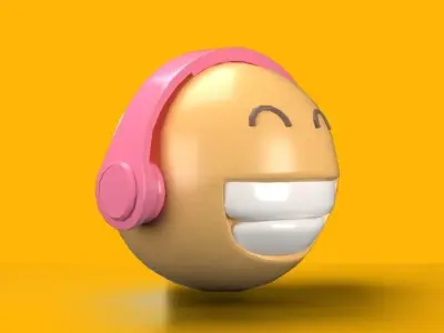 emoji smile Low-poly 3D model