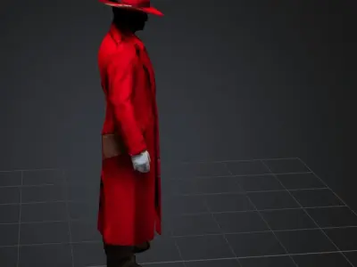 Mysterious person 3D print model